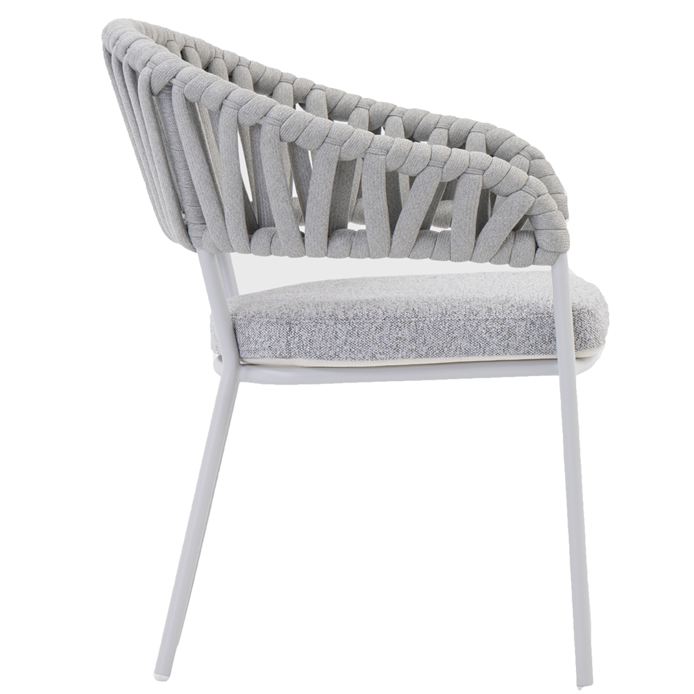 Scaun terasa LIVINTWIST Victory 1, aluminiu, 62.5 x 64 x 80 cm, gri