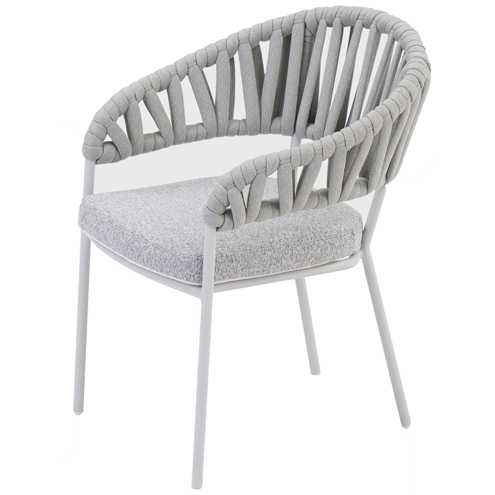 Scaun terasa LIVINTWIST Victory 1, aluminiu, 62.5 x 64 x 80 cm, gri