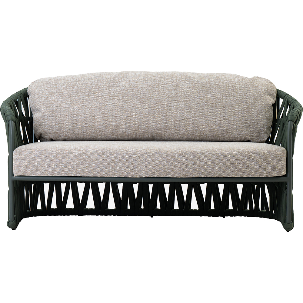 Canapea terasa LIVINTWIST Victory, aluminiu, 156 x 79.5 x 78.1 cm, verde