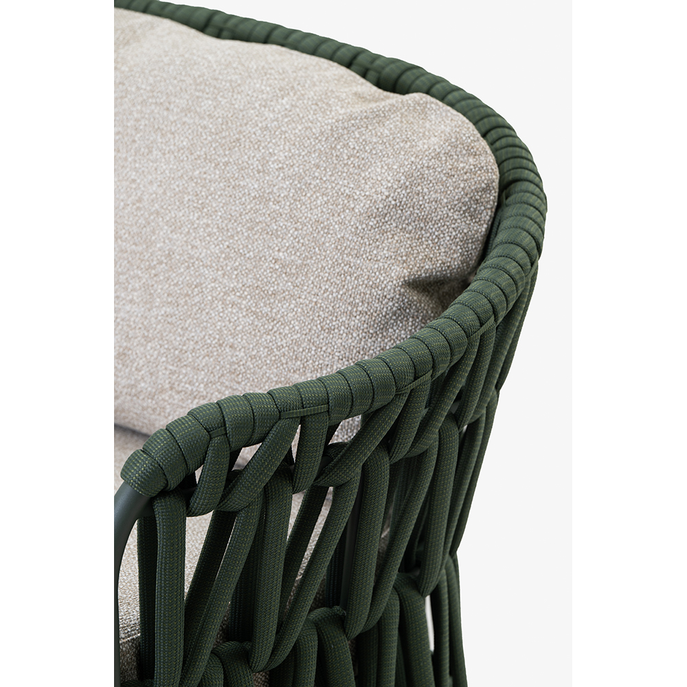 Canapea terasa LIVINTWIST Victory, aluminiu, 156 x 79.5 x 78.1 cm, verde