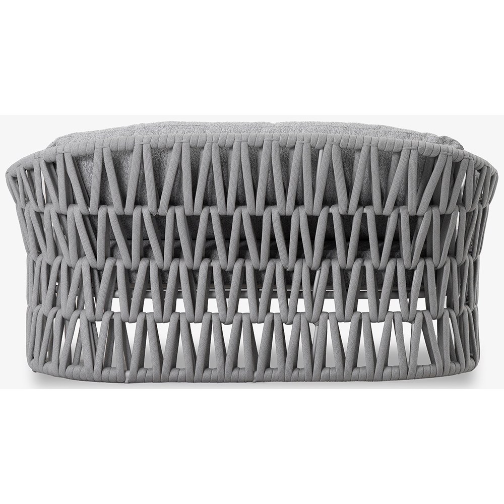 Canapea terasa LIVINTWIST Victory, aluminiu, 156 x 79.5 x 78.1 cm, gri deschis