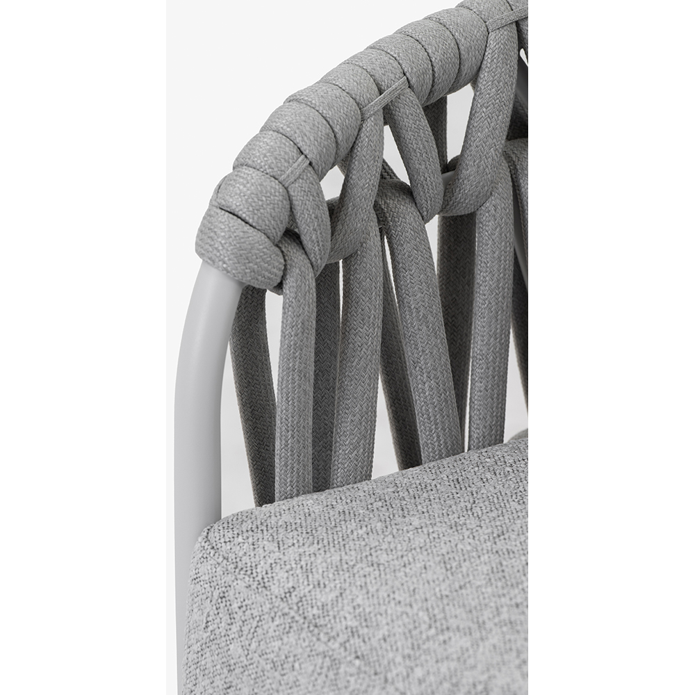 Canapea terasa LIVINTWIST Victory, aluminiu, 156 x 79.5 x 78.1 cm, gri deschis