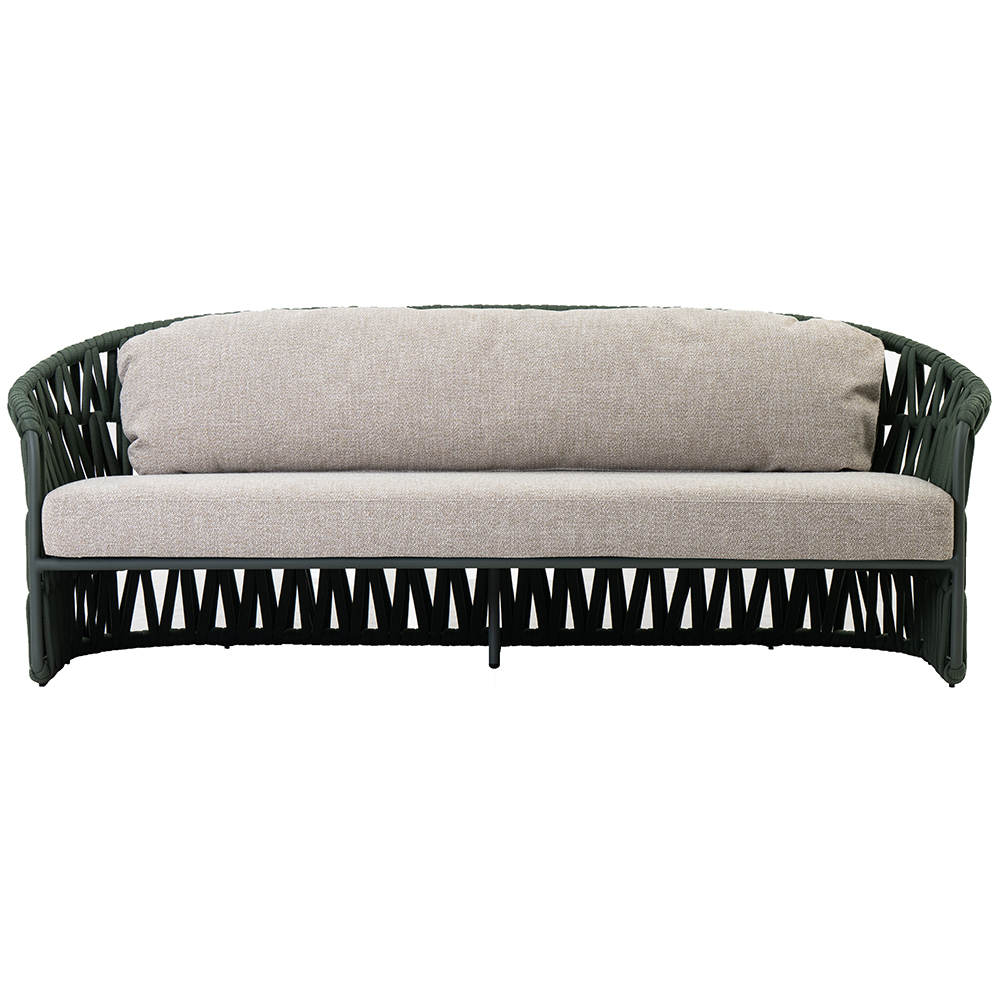 Canapea terasa LIVINTWIST Victory, aluminiu, 213 x 77.5 x 79 cm, verde