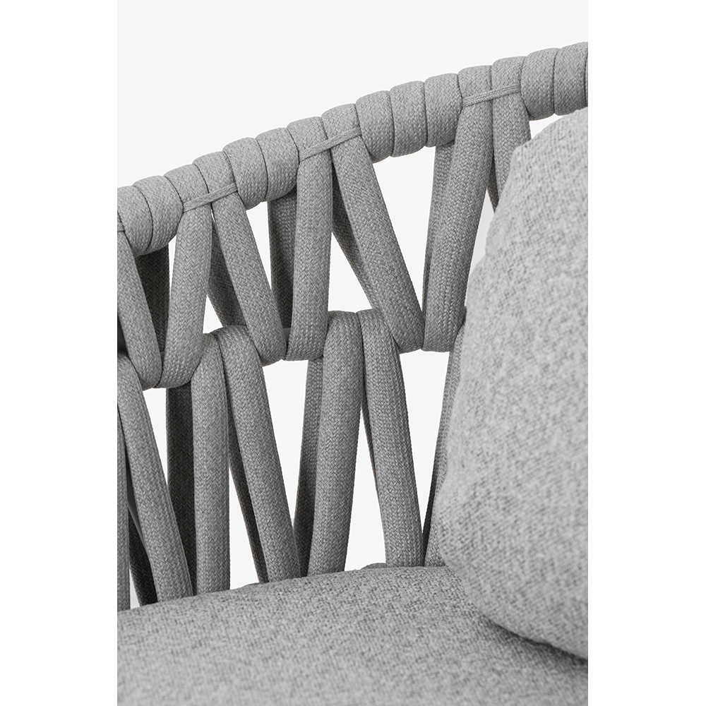 Canapea terasa LIVINTWIST Victory, aluminiu, 213 x 77.5 x 79 cm, gri deschis