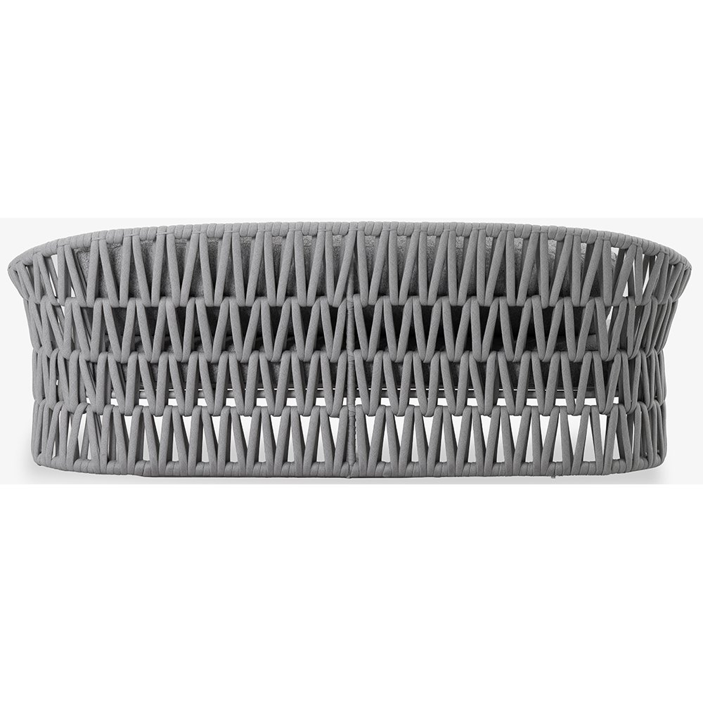 Canapea terasa LIVINTWIST Victory, aluminiu, 213 x 77.5 x 79 cm, gri deschis