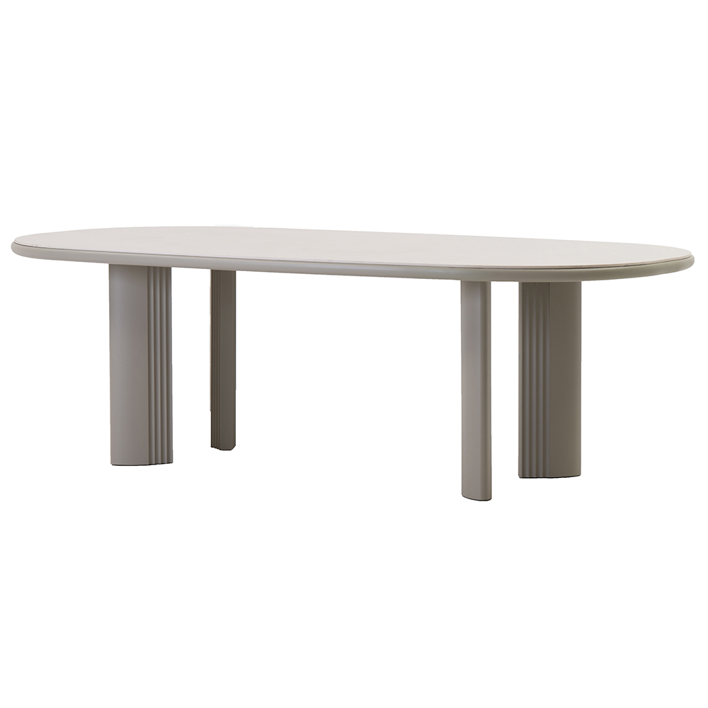 Masa terasa LIVINTWIST Scala, aluminiu, 240 x 120 x 75 cm, taupe