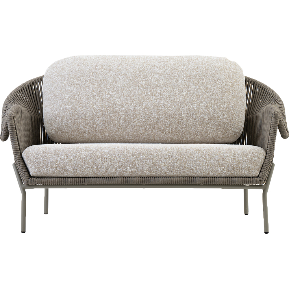 Canapea terasa LIVINTWIST Scala, aluminiu, 152 x 92 x 82 cm, taupe