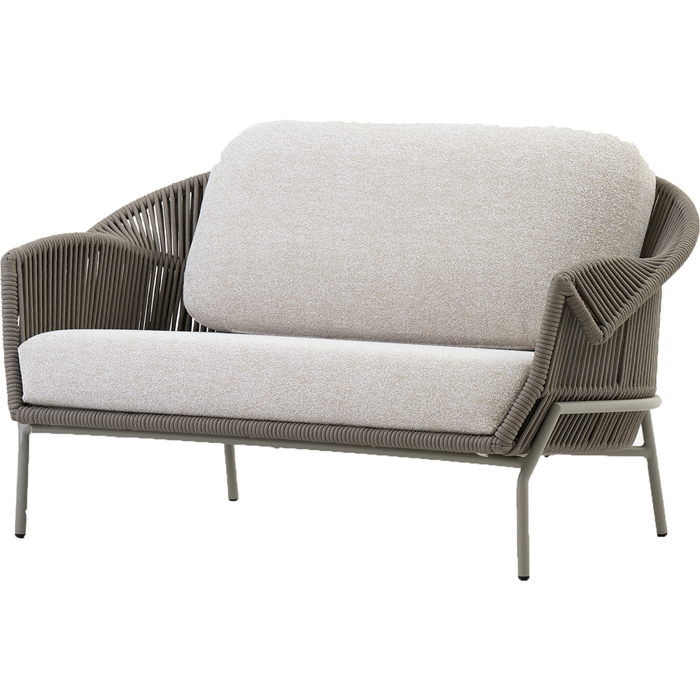 Canapea terasa LIVINTWIST Scala, aluminiu, 152 x 92 x 82 cm, taupe
