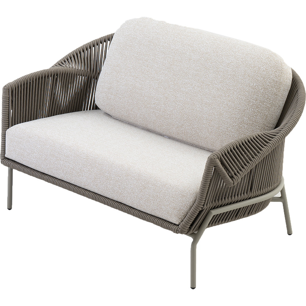 Canapea terasa LIVINTWIST Scala, aluminiu, 152 x 92 x 82 cm, taupe
