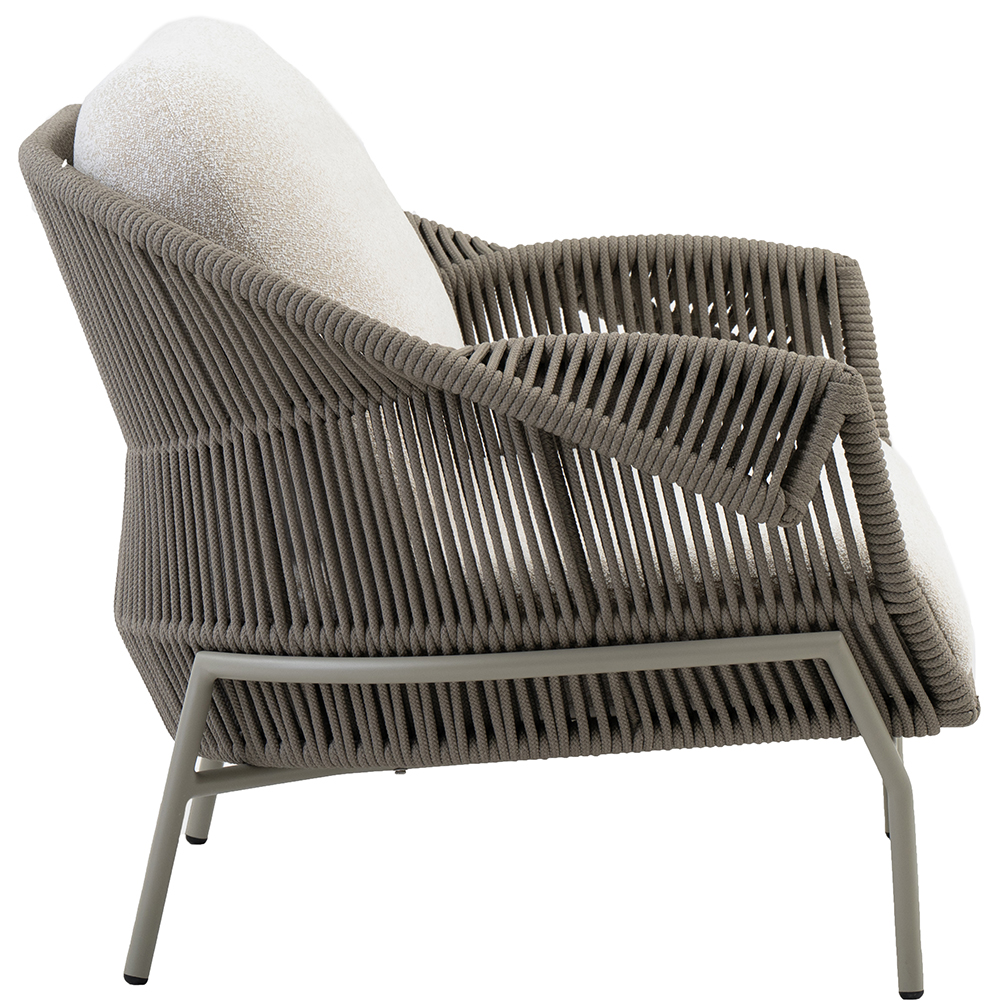Canapea terasa LIVINTWIST Scala, aluminiu, 152 x 92 x 82 cm, taupe