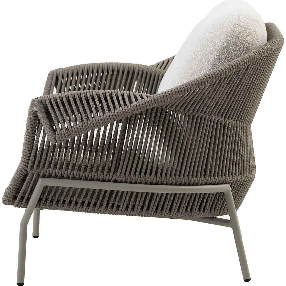 Canapea terasa LIVINTWIST Scala, aluminiu, 152 x 92 x 82 cm, taupe