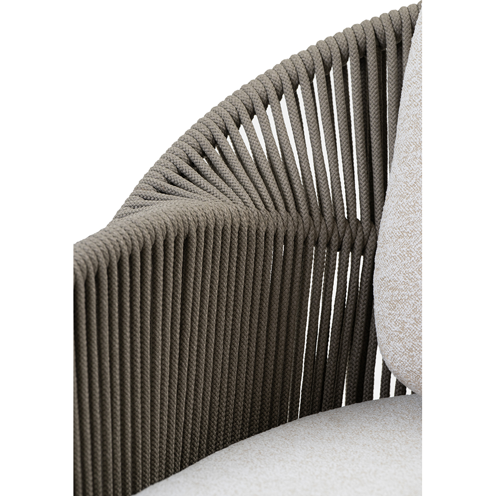 Canapea terasa LIVINTWIST Scala, aluminiu, 152 x 92 x 82 cm, taupe