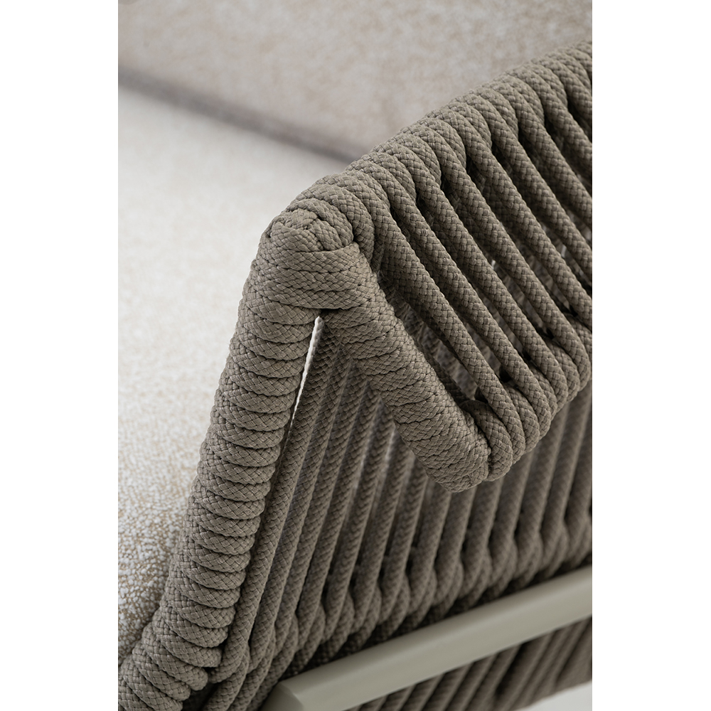 Canapea terasa LIVINTWIST Scala, aluminiu, 152 x 92 x 82 cm, taupe