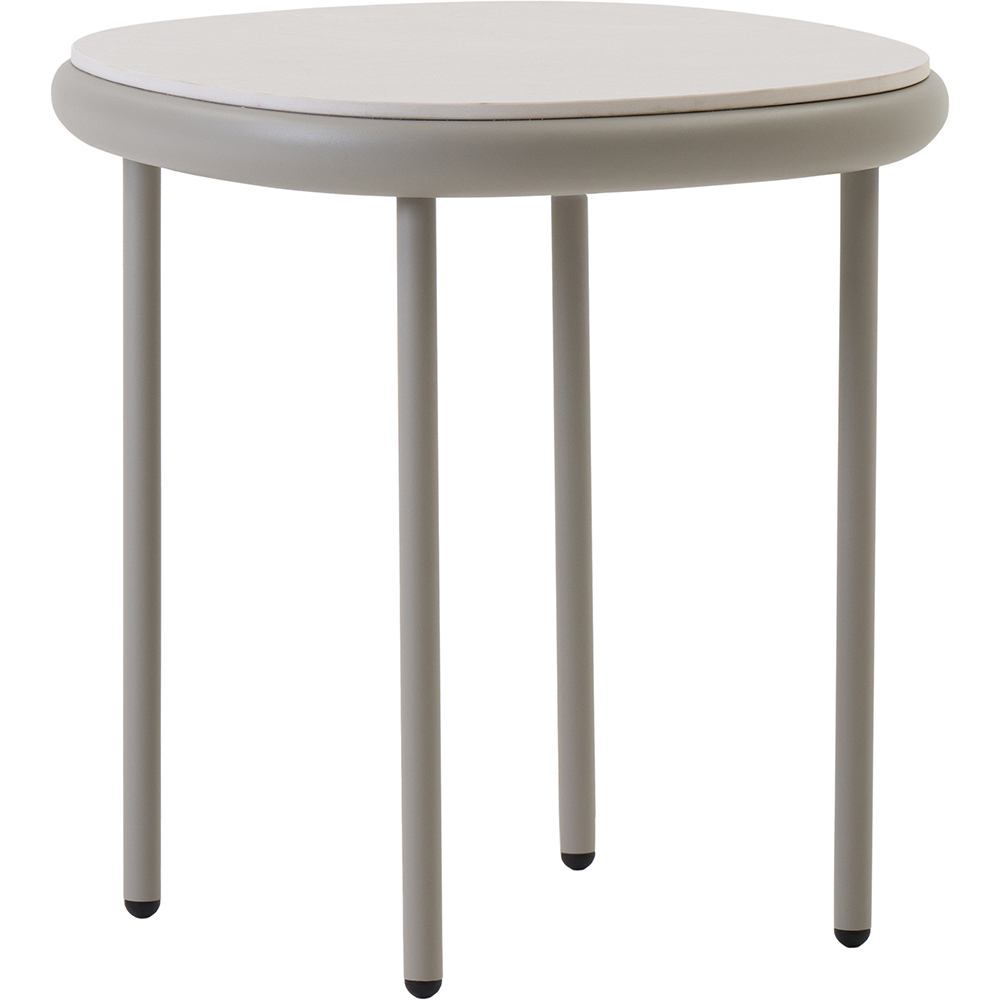 Masa terasa LIVINTWIST Scala 7, aluminiu, 43.5 x 43.5 x 45 cm, bej