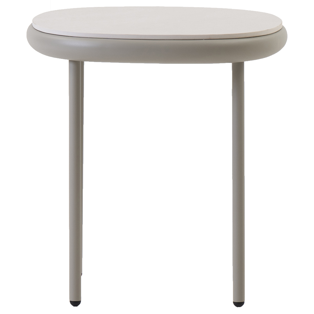 Masa terasa LIVINTWIST Scala 7, aluminiu, 43.5 x 43.5 x 45 cm, bej
