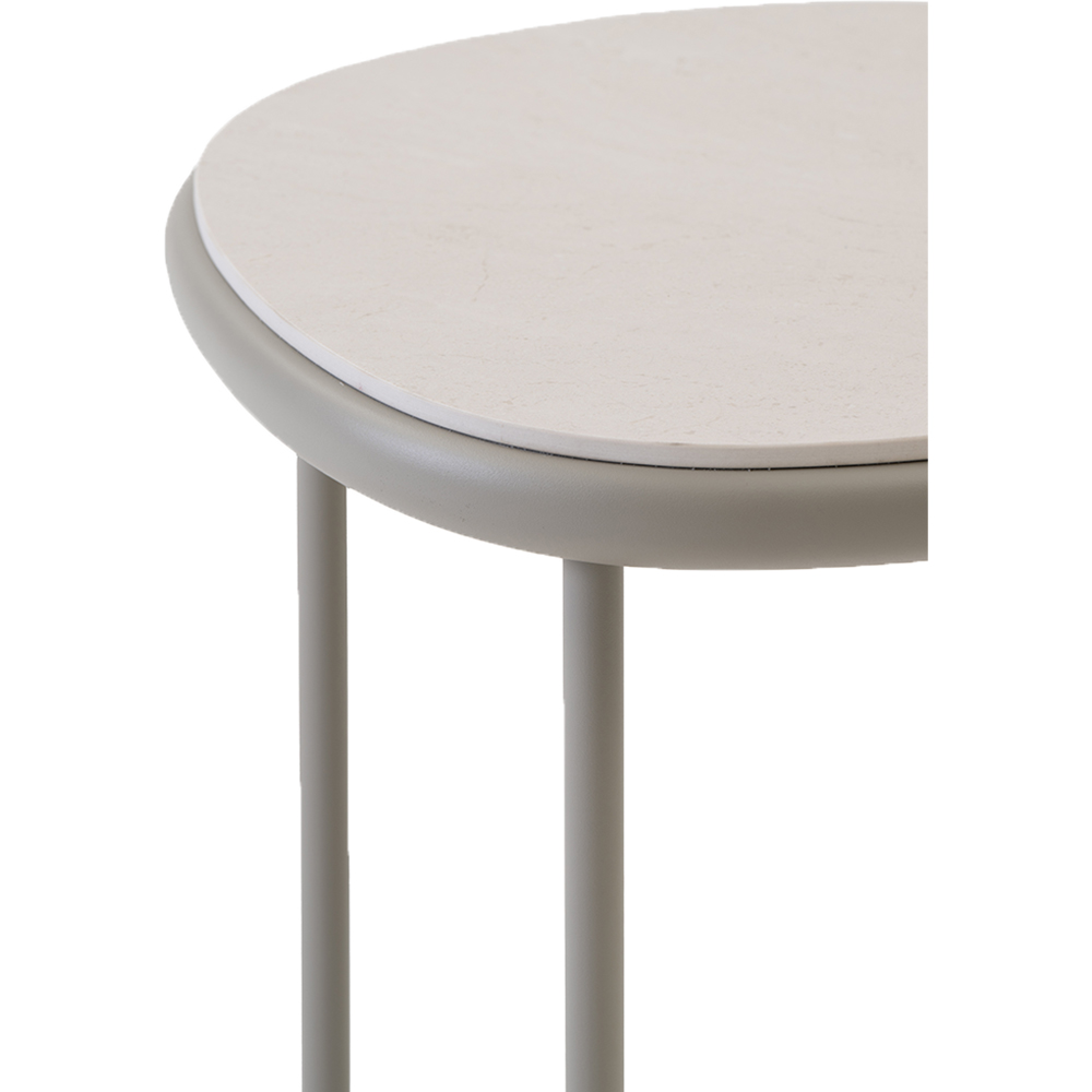 Masa terasa LIVINTWIST Scala 7, aluminiu, 43.5 x 43.5 x 45 cm, bej