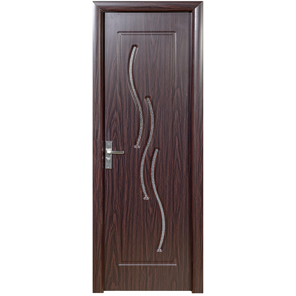Usa interior M107, cu geam, reversibila, MDF, 60 x 204 cm, wenge