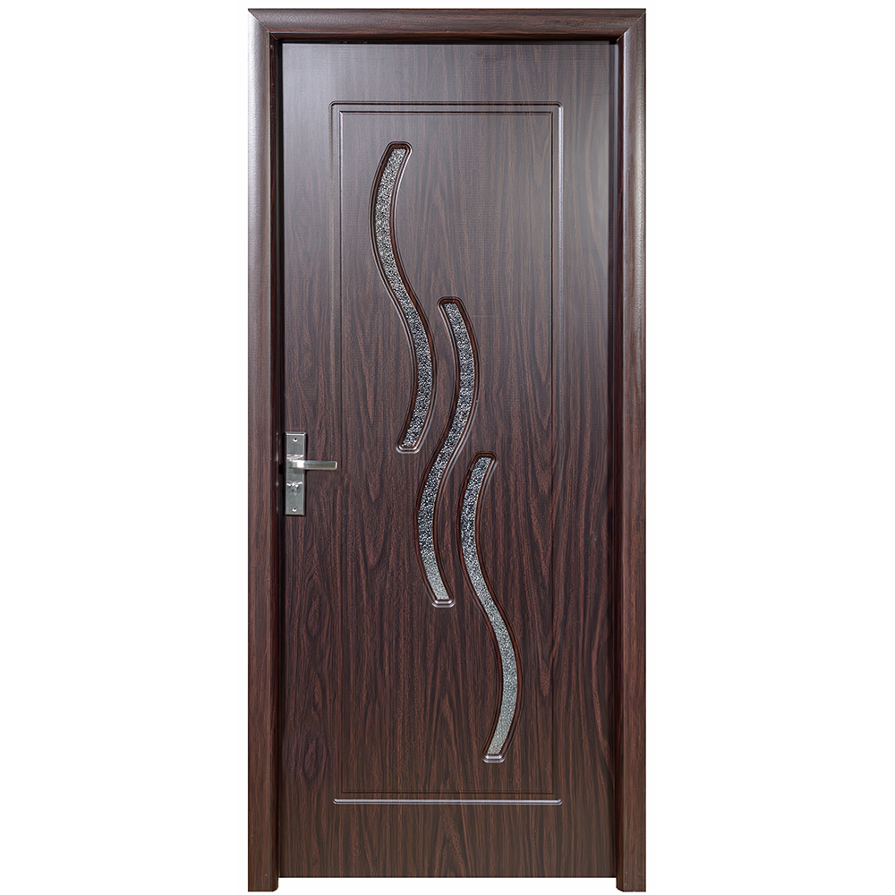 Usa interior Pamate M107, cu geam, reversibila, MDF, 70 x 204 cm, wenge