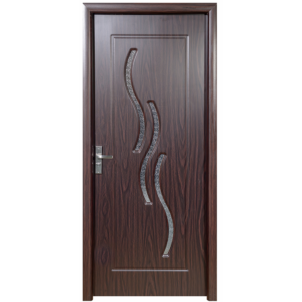 Usa interior M107, cu geam, reversibila, MDF, 80 x 204 cm, wenge