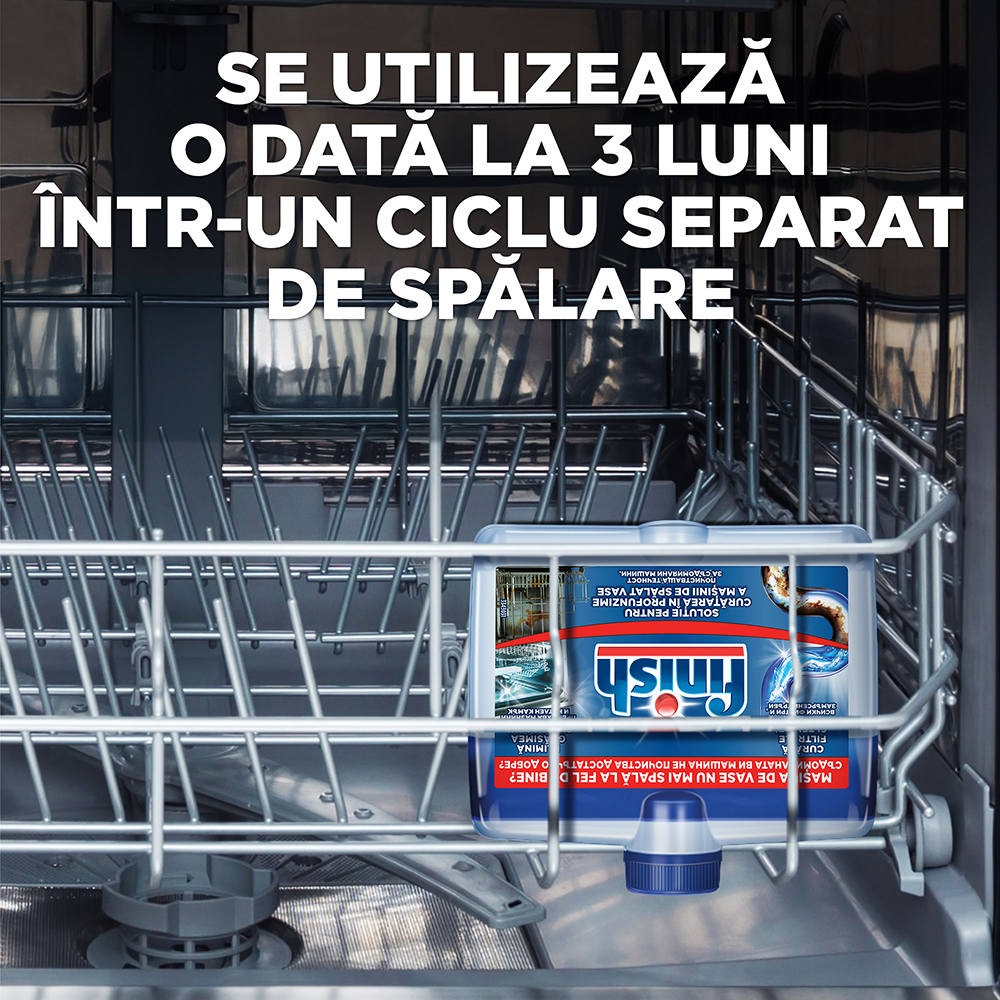 Solutie de curatare masina spalat vase FINISH, 2 x 250ml