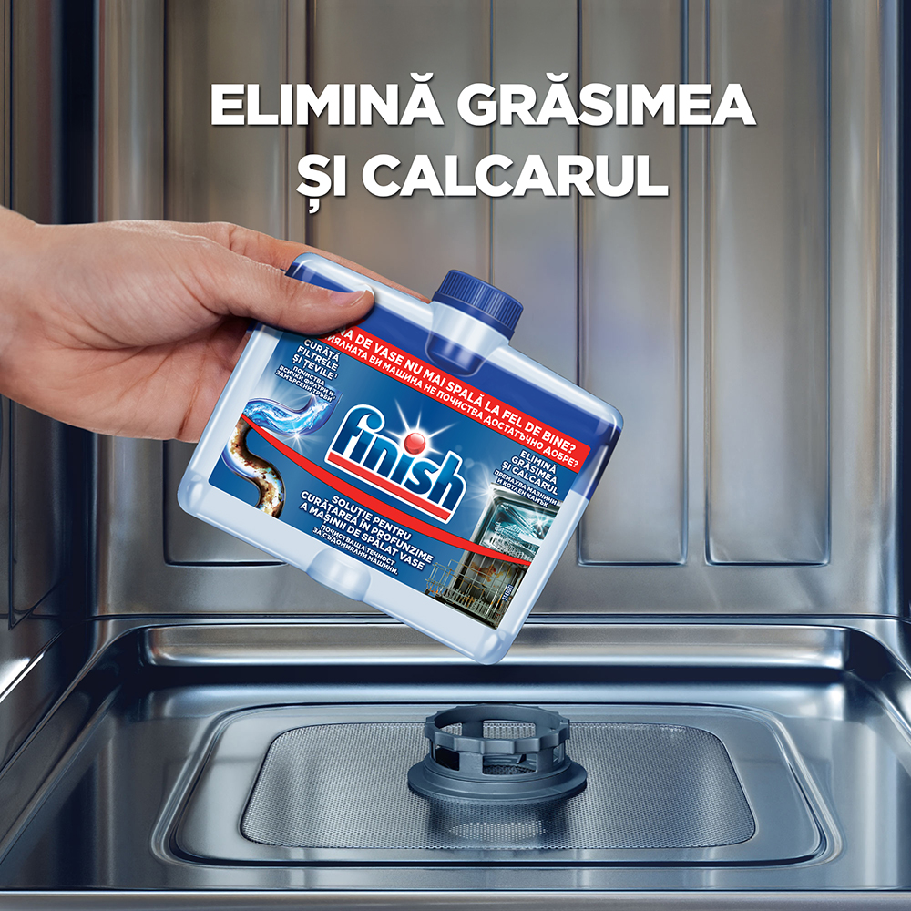 Solutie de curatare masina spalat vase FINISH, 2 x 250ml