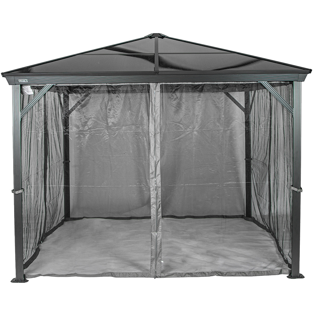 Pavilion terasa Verona, aluminiu, 298 x 260 x 298 cm, antracit
