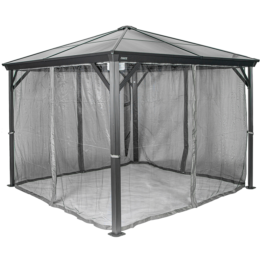 Pavilion terasa Verona, aluminiu, 298 x 260 x 298 cm, antracit
