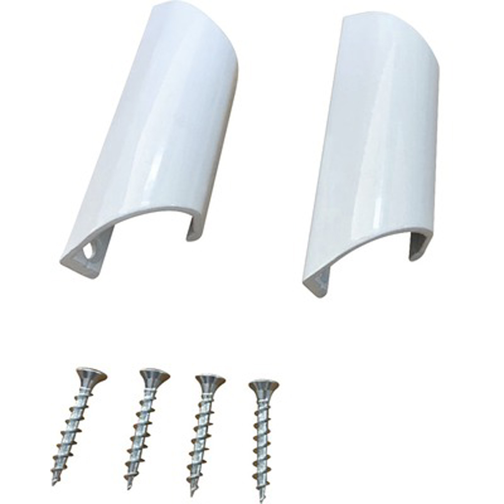 Maner plasa insecte SUNNY, aluminiu, 9 cm, 2 bucati, alb