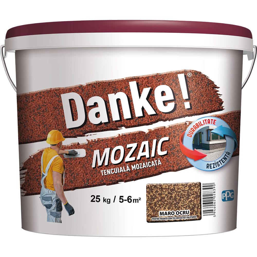 Tencuiala Mozaic DANKE, maro ocru, 25 kg