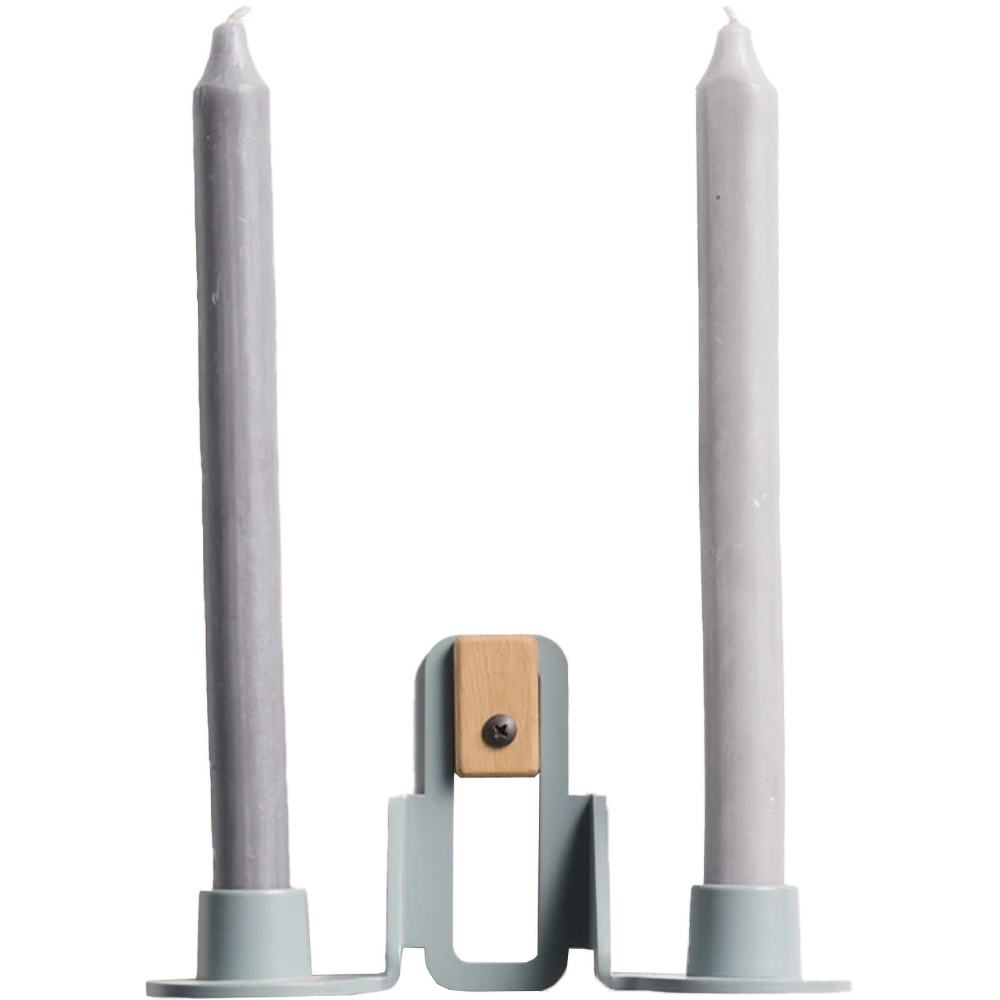 Suport lumanare Reno Double, 20.3 x 7.6 x 10.1 cm, albastru