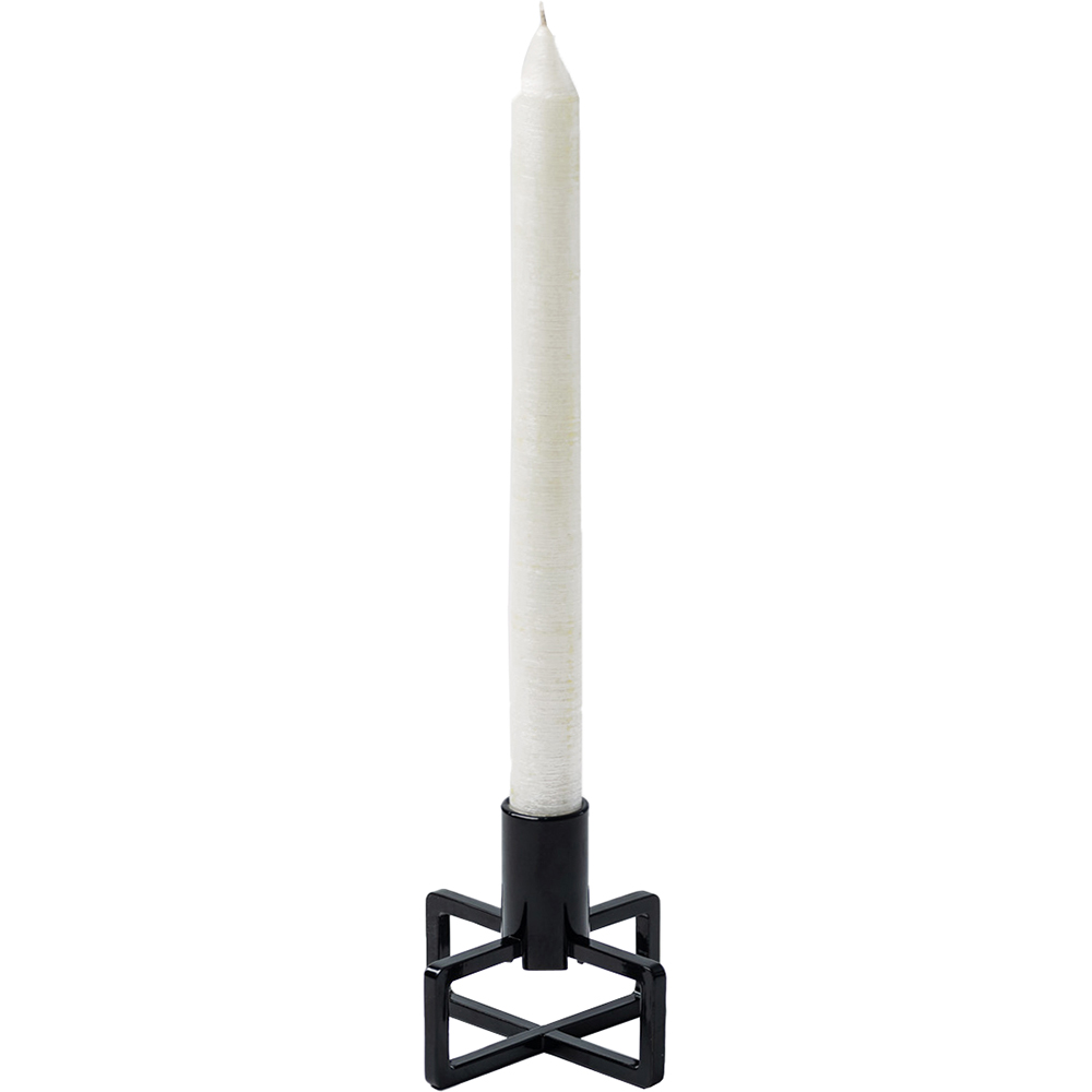 Suport lumanare Cross, 9.9 x 7.6 x 9.9 cm, negru