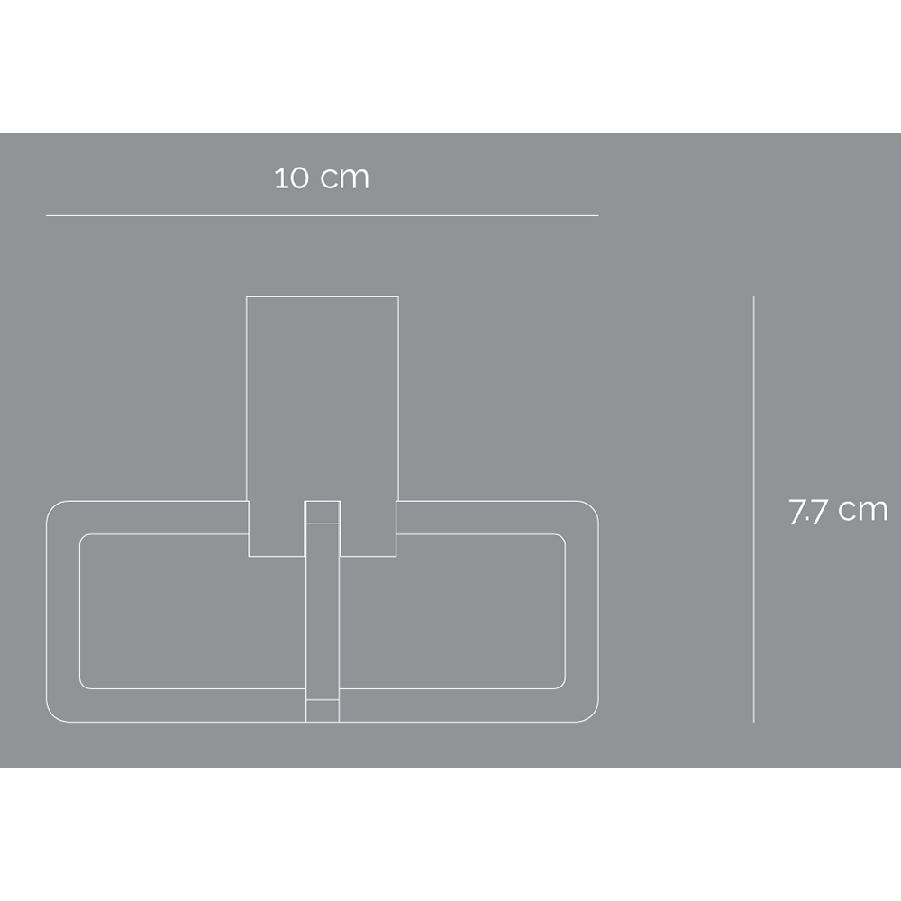 Suport lumanare Cross, 9.9 x 7.6 x 9.9 cm, negru