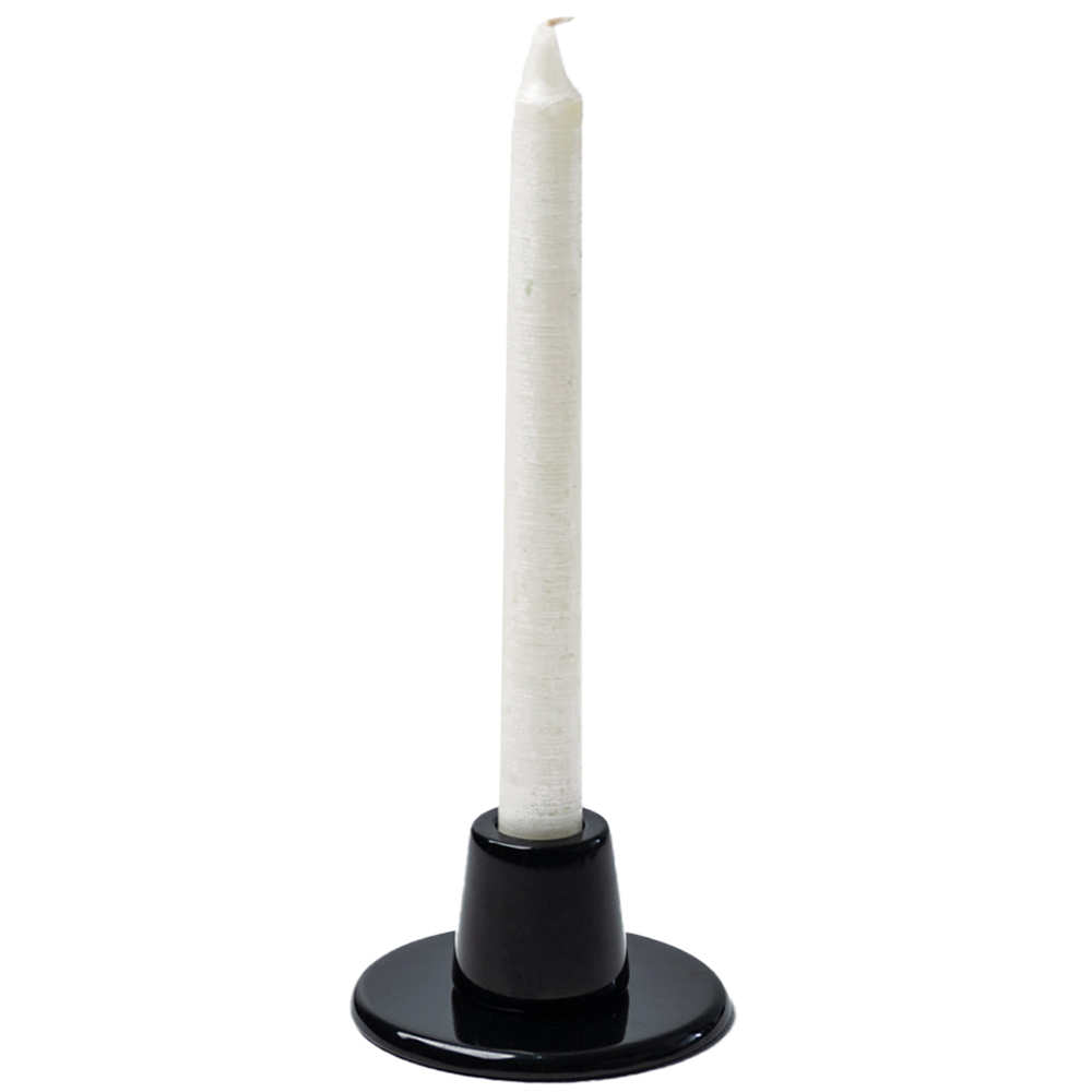 Suport lumanare Cone, 9.9 x 5 x 9.9 cm, negru