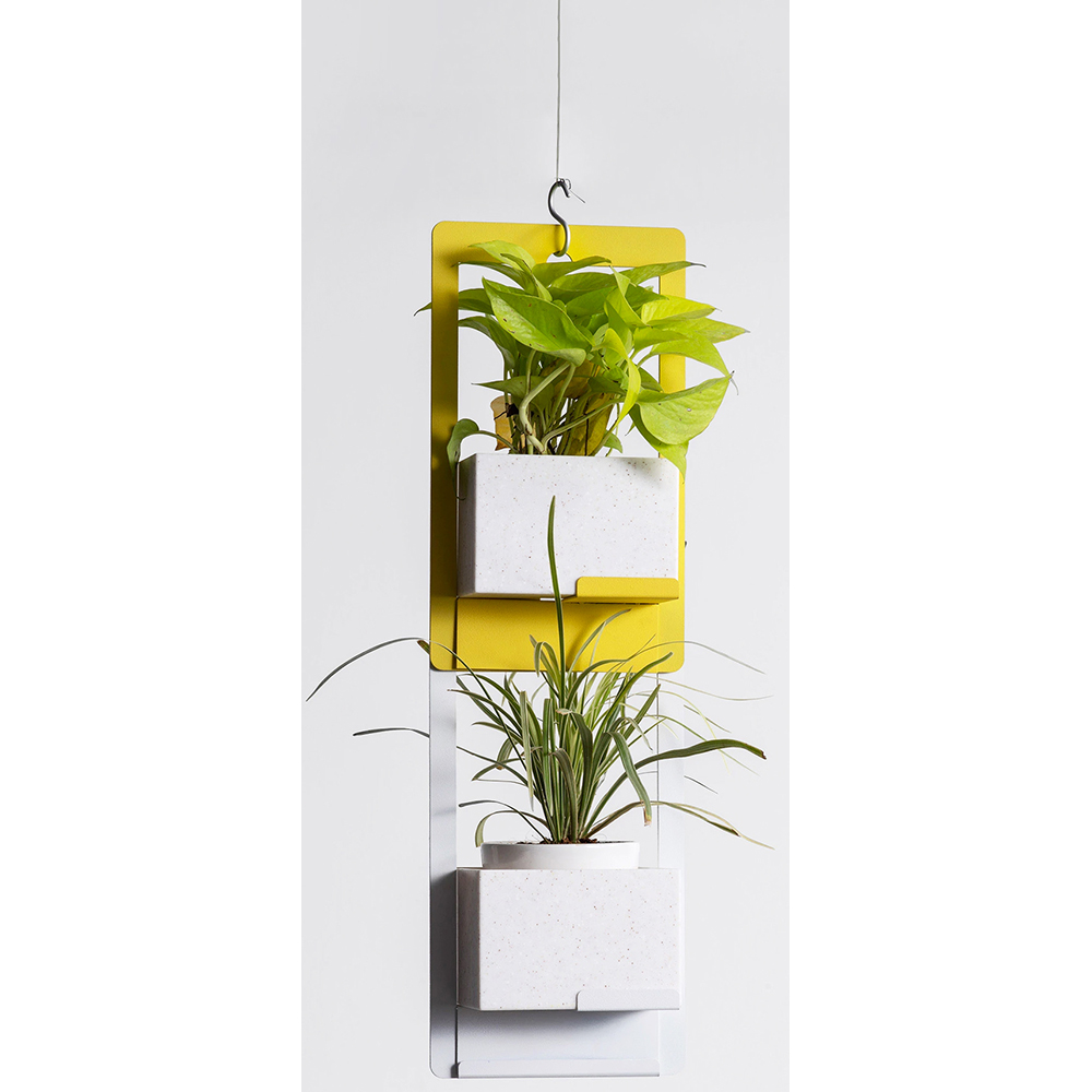 Suport ghiveci flori SPIN Fliss, 19 x 15 x 33 cm, alb