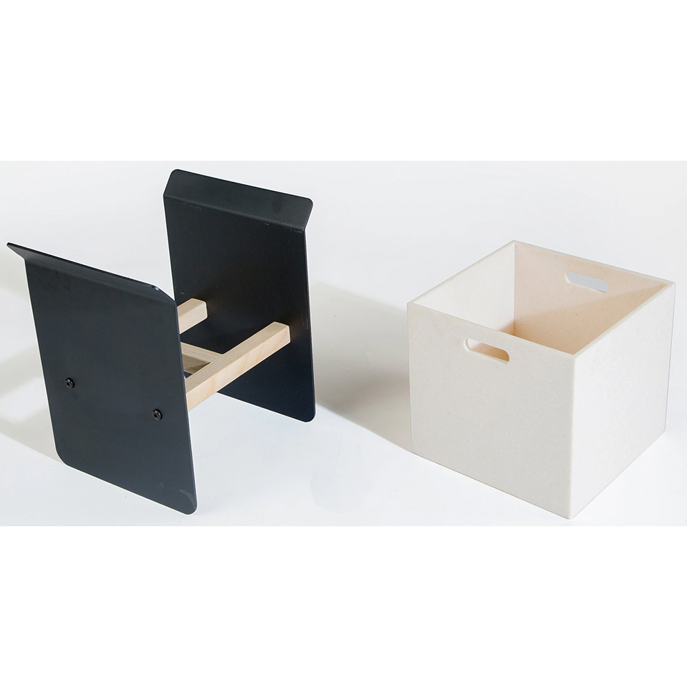 Suport ghiveci flori SPIN Fliss, 28 x 23 x 35 cm, gri antracit
