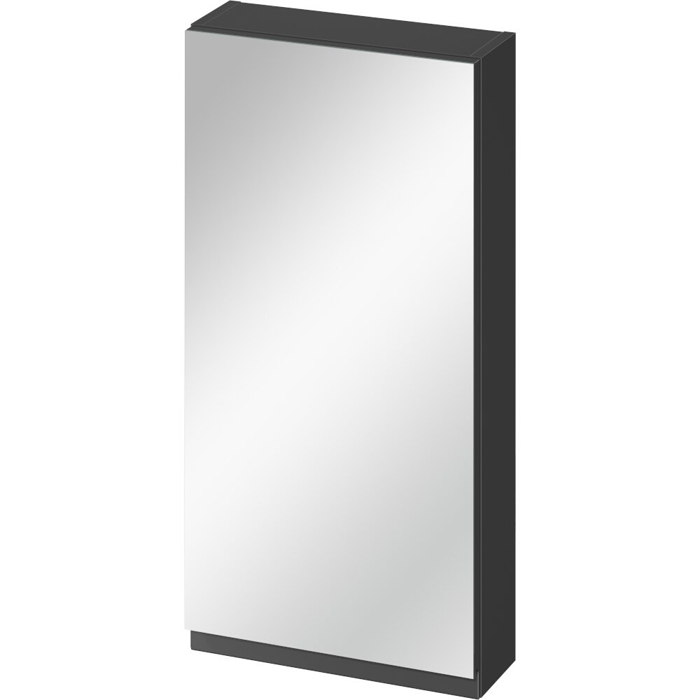 Dulap baie cu oglinda Cersanit Moduo, 40 x 14.4 x 80 cm, antracit