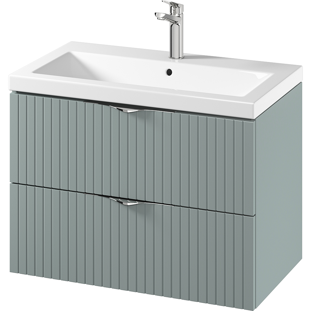 Set masca si lavoar Cersanit Tirso Casmir, 79.4 x 44.7 x 57.2 cm, verde fiord