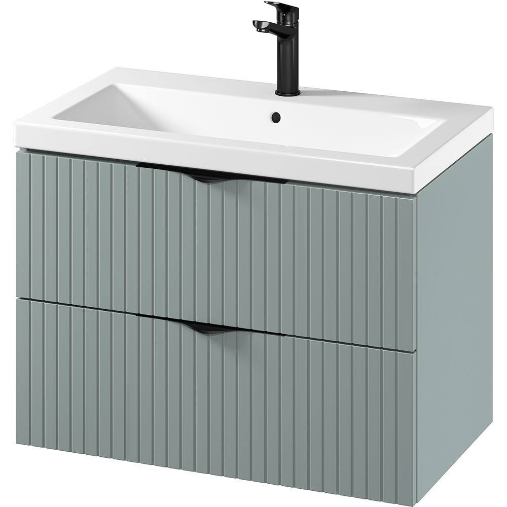 Set masca si lavoar Cersanit Tirso Casmir, 79.4 x 44.7 x 57.2 cm, verde fiord