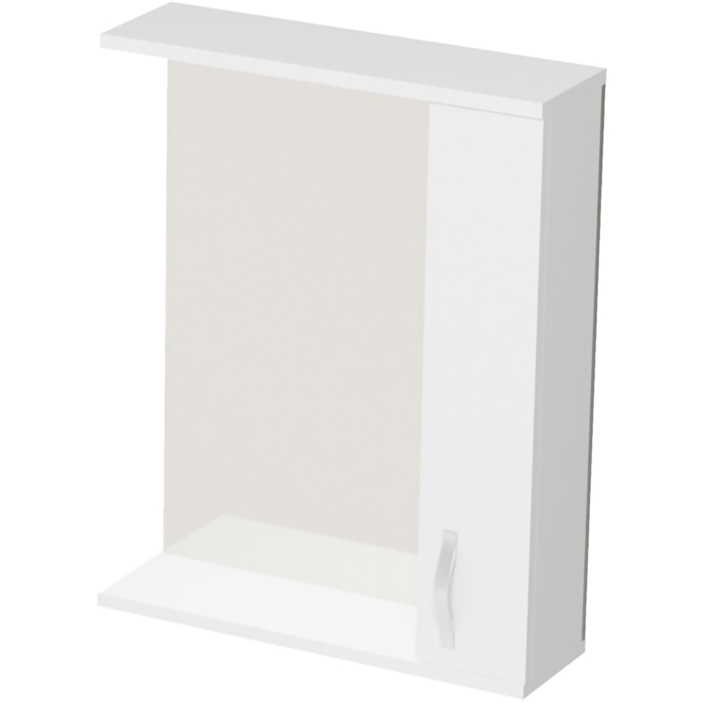 Oglinda baie cu dulap Woodart Loca, 60 x 14 x 60 cm, alb
