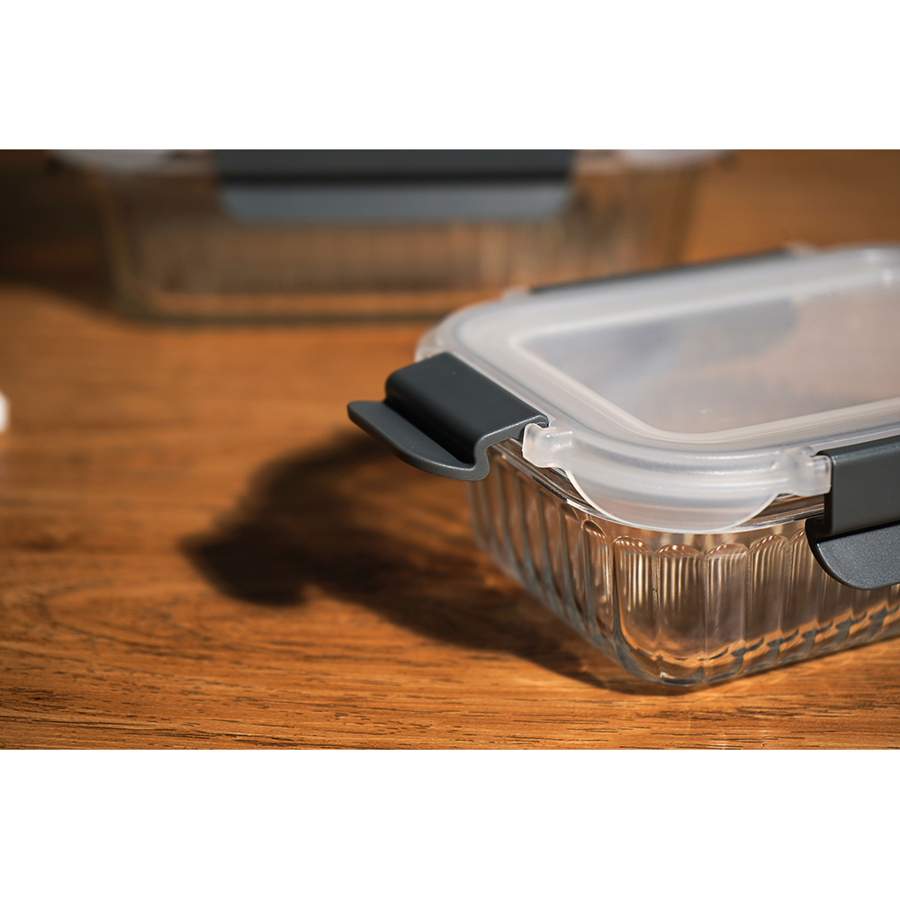 Set caserole MYRIA MC4058, 3 piese, 0.37- 1.05l, sticla, transparent