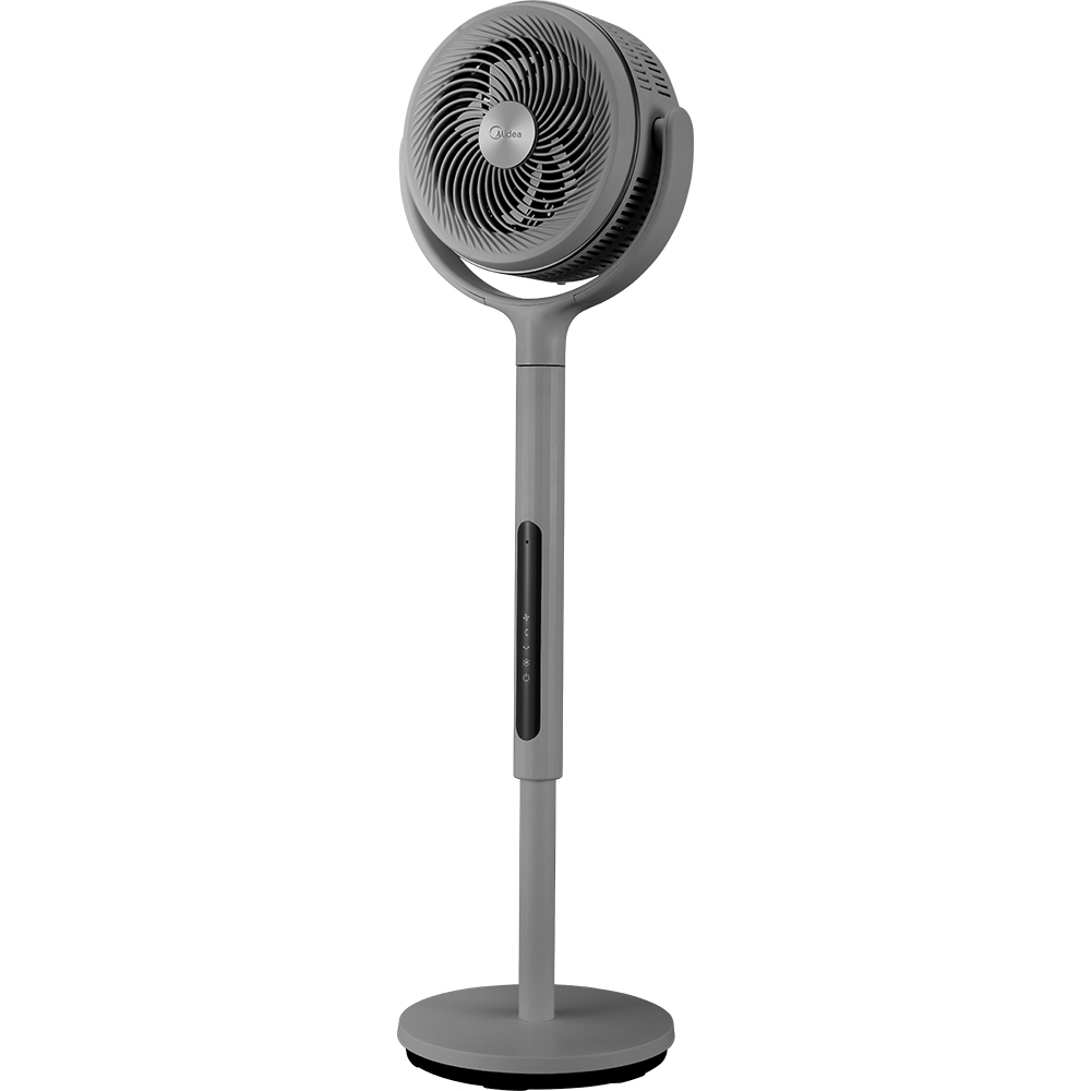 Ventilator cu picior CIRCULAR MIDEA MCF25GRB, 17 cm diametru, silentios, sistem Dual Blades Combo, 10 trepte de viteza, 18W, gri