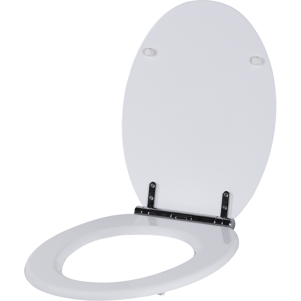 Capac WC GOODHOME Pilica MD328UK01, inchidere lenta, duroplast, alb