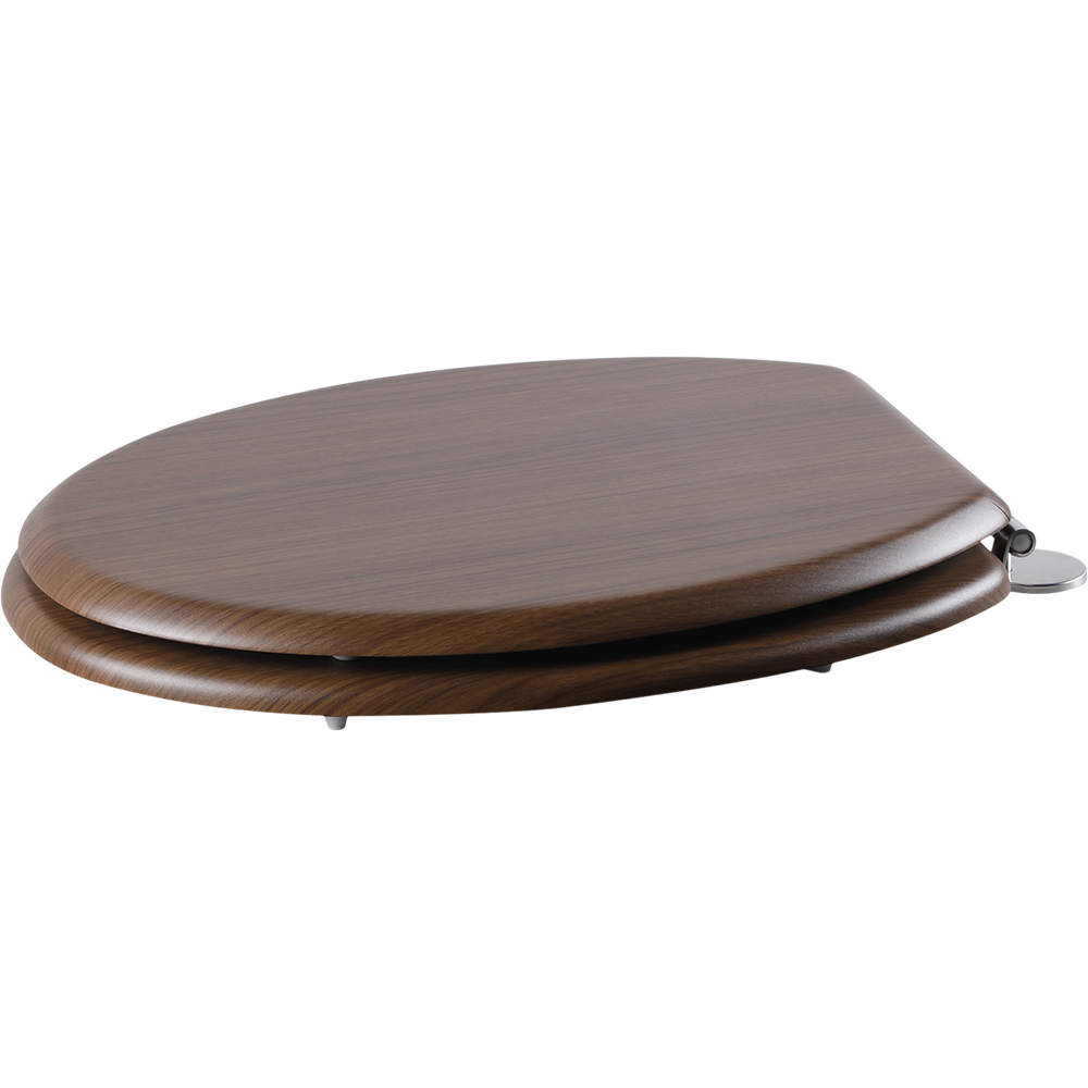 Capac WC GOODHOME Palmi MD382BX06, inchidere lenta, duroplast, stejar maro