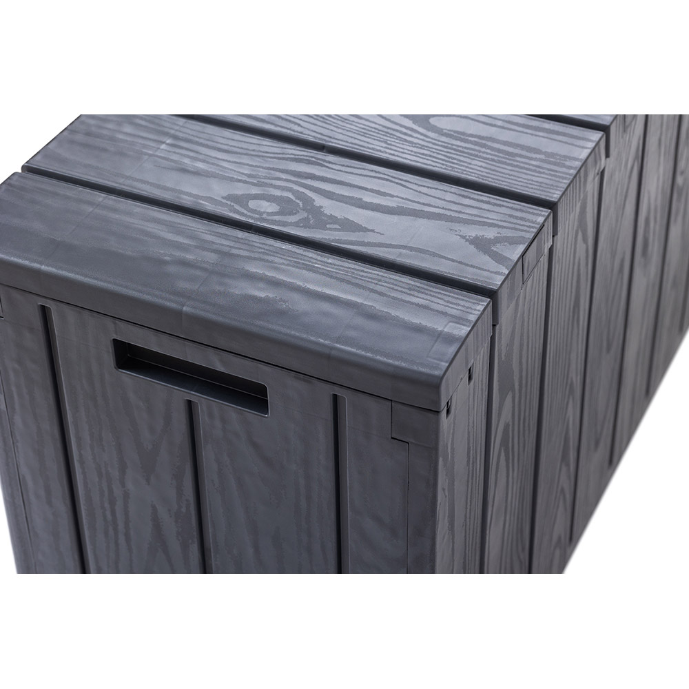 Lada depozitare gradina TOOMAX Bravo, polipropilena, 117.5 x 45 x 56 cm, antracit