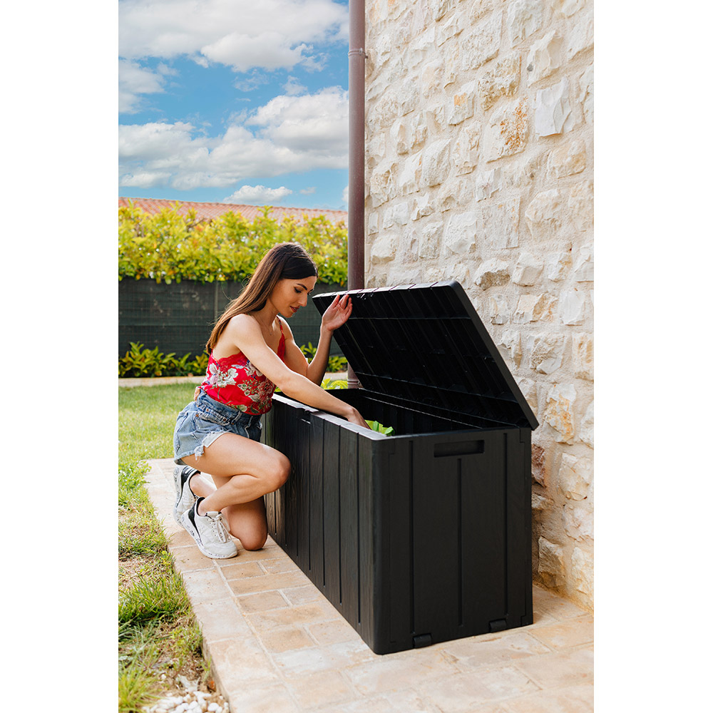 Lada depozitare gradina TOOMAX Bravo, polipropilena, 117.5 x 45 x 56 cm, antracit