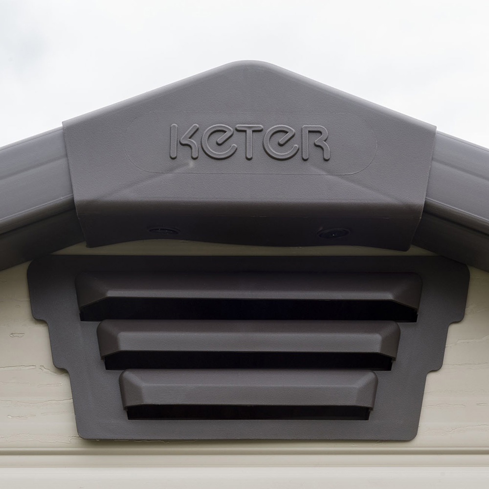 Casuta gradina KETER Manor 6x8, plastic, 236.8 x 185.8 x 227 cm, bej