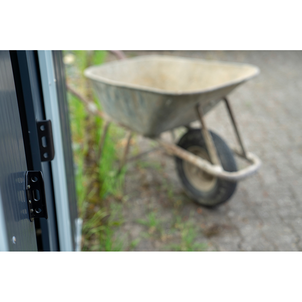 Casuta gradina PERGART Dresden II 86, metal, 174 x 236 x 206 cm, negru-gri