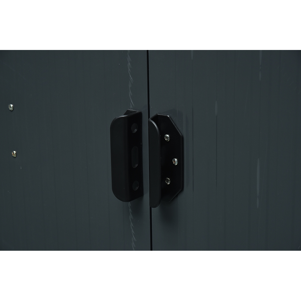 Casuta gradina PERGART Dresden II 86, metal, 174 x 236 x 206 cm, negru-gri