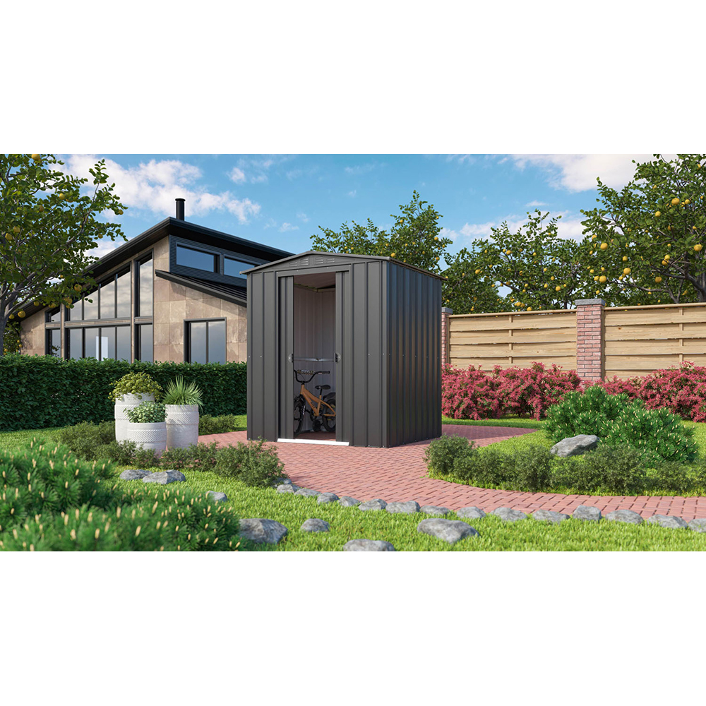 Casuta gradina GLOBEL Dream 6x5, metal, 184 x 154 x 193 cm, antracit