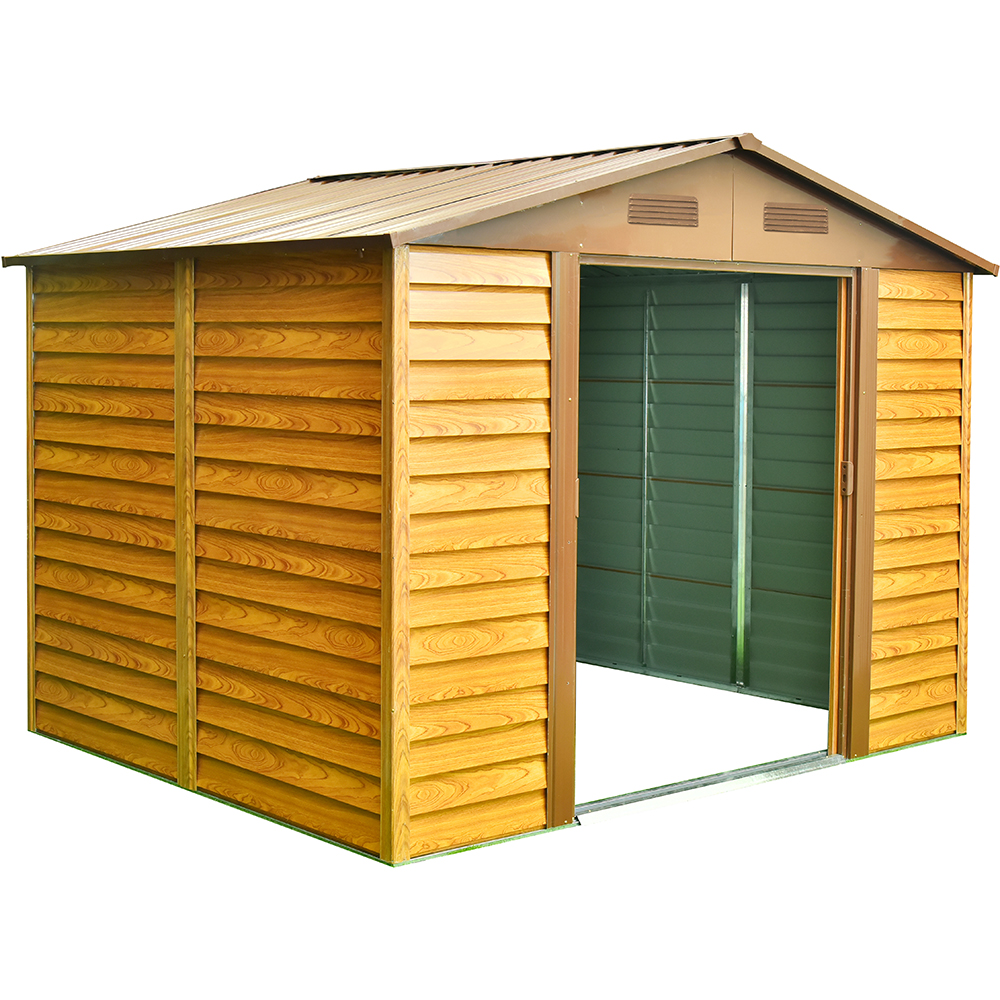 Casuta gradina PERGART Frankfurt II 911, metal, 323 x 278 x 215 cm, maro